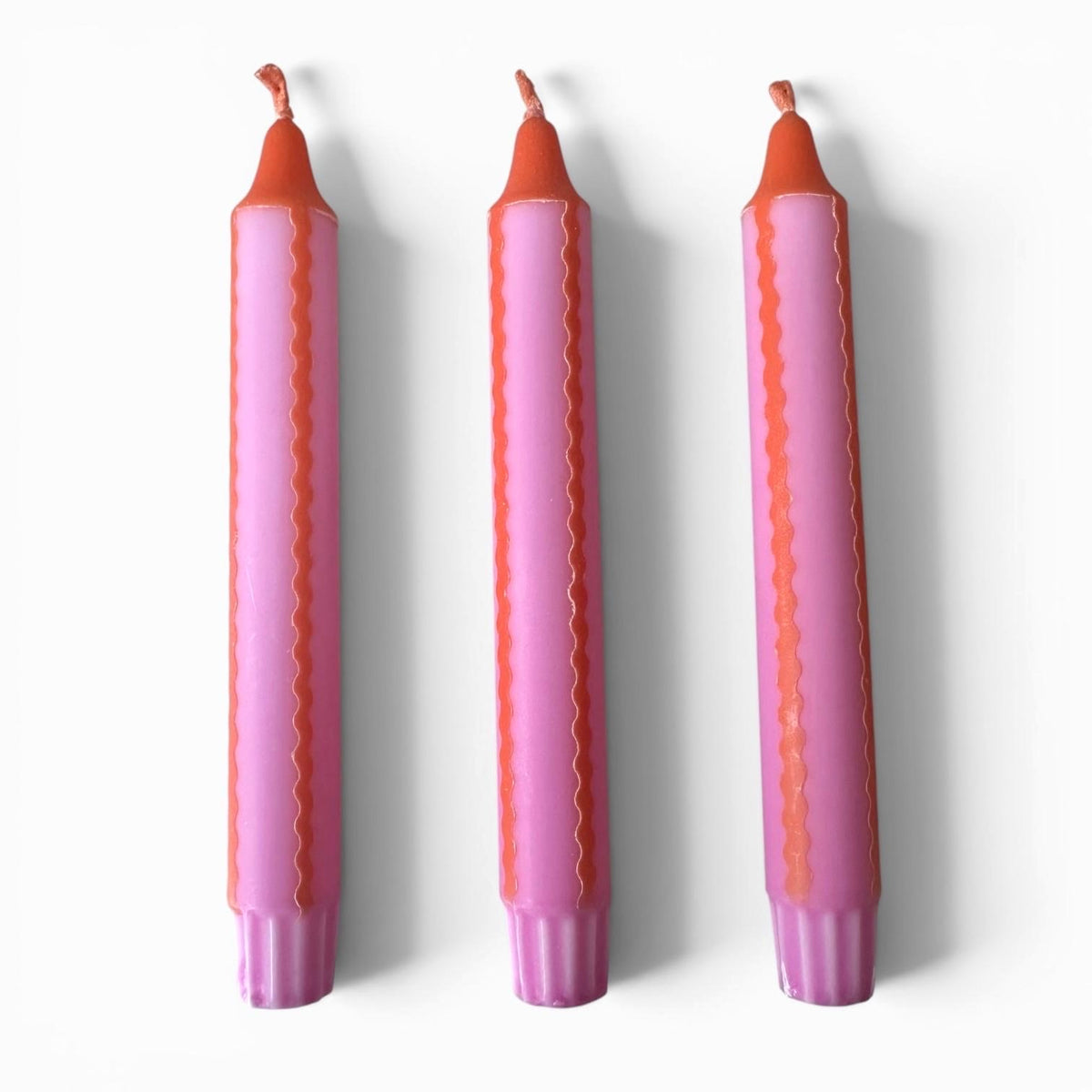 Florrie & Wren - Scalloped striped dinner candle
