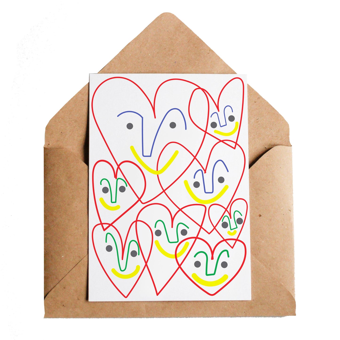 Lottie Hall - Happy Hearts Greetings Card