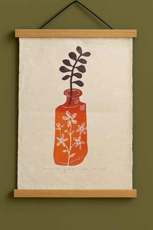 Diana Fitzpatrick - Original Artwork - Large Linoprint on Handmade Paper